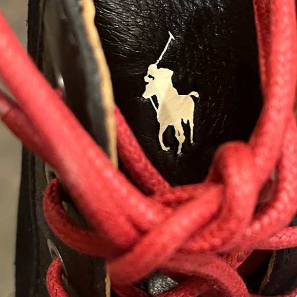 Polo Ralph Lauren Declan Winter Rain Duck Boots black leather Mens Size 8